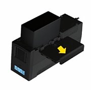 UPS Orvaldi ID600, 600 VA, 360 W, line-interactive, 2x Schuko, 1x RJ45, 12V 9Ah Tower, Negru