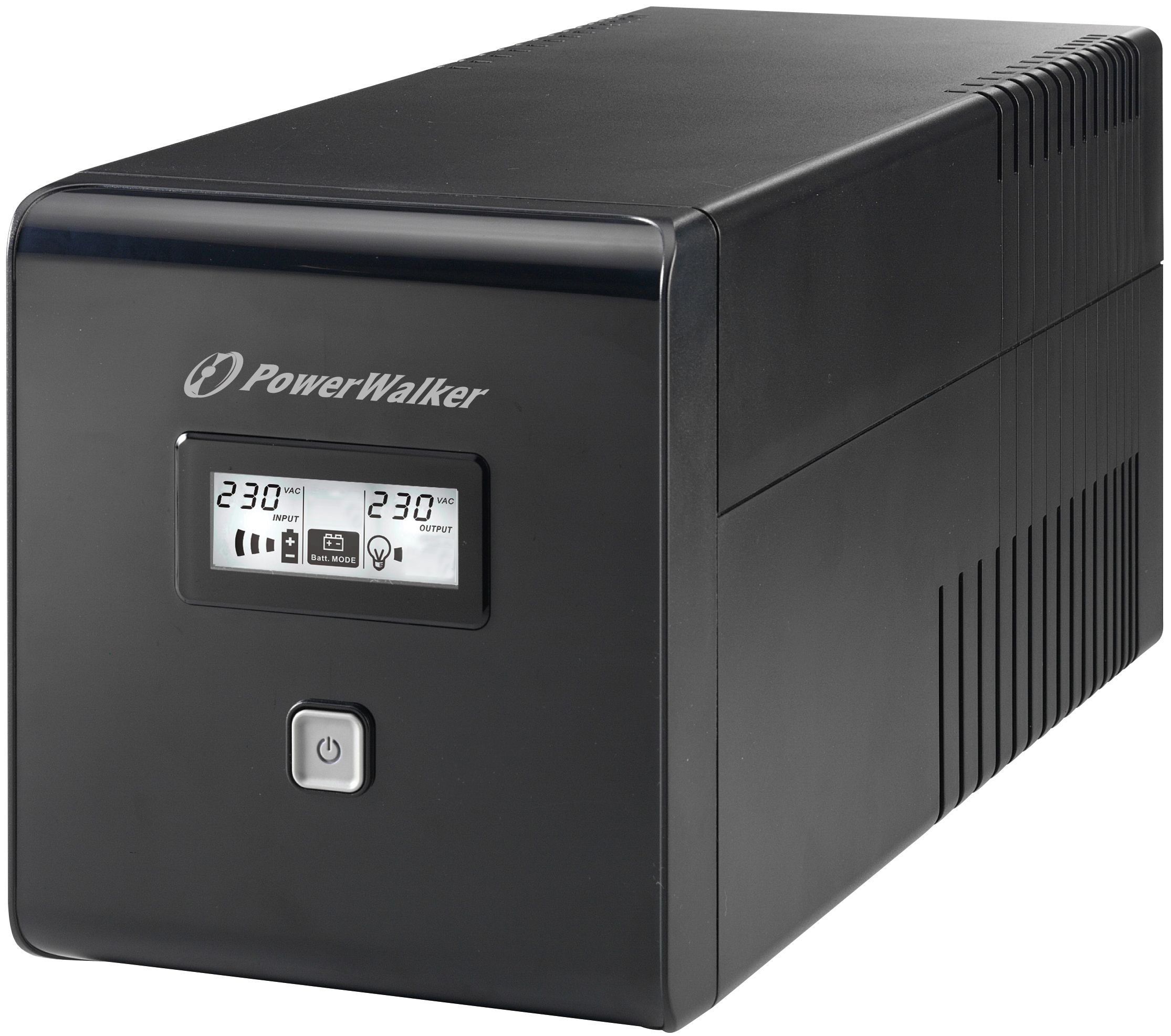 UPS PowerWalker VI 1000 LCD, 1000 VA, 600 W, cu management, line-interactive, 2x Schuko, 2x C13, 1x RJ45, 12V 7Ah Tower, Negru
