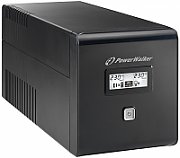 UPS PowerWalker VI 1000 LCD, 1000 VA, 600 W, cu management, line-interactive, 2x Schuko, 2x C13, 1x RJ45, 12V 7Ah Tower, Negru