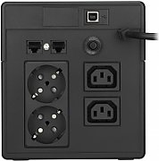 UPS PowerWalker VI 1000 LCD, 1000 VA, 600 W, cu management, line-interactive, 2x Schuko, 2x C13, 1x RJ45, 12V 7Ah Tower, Negru
