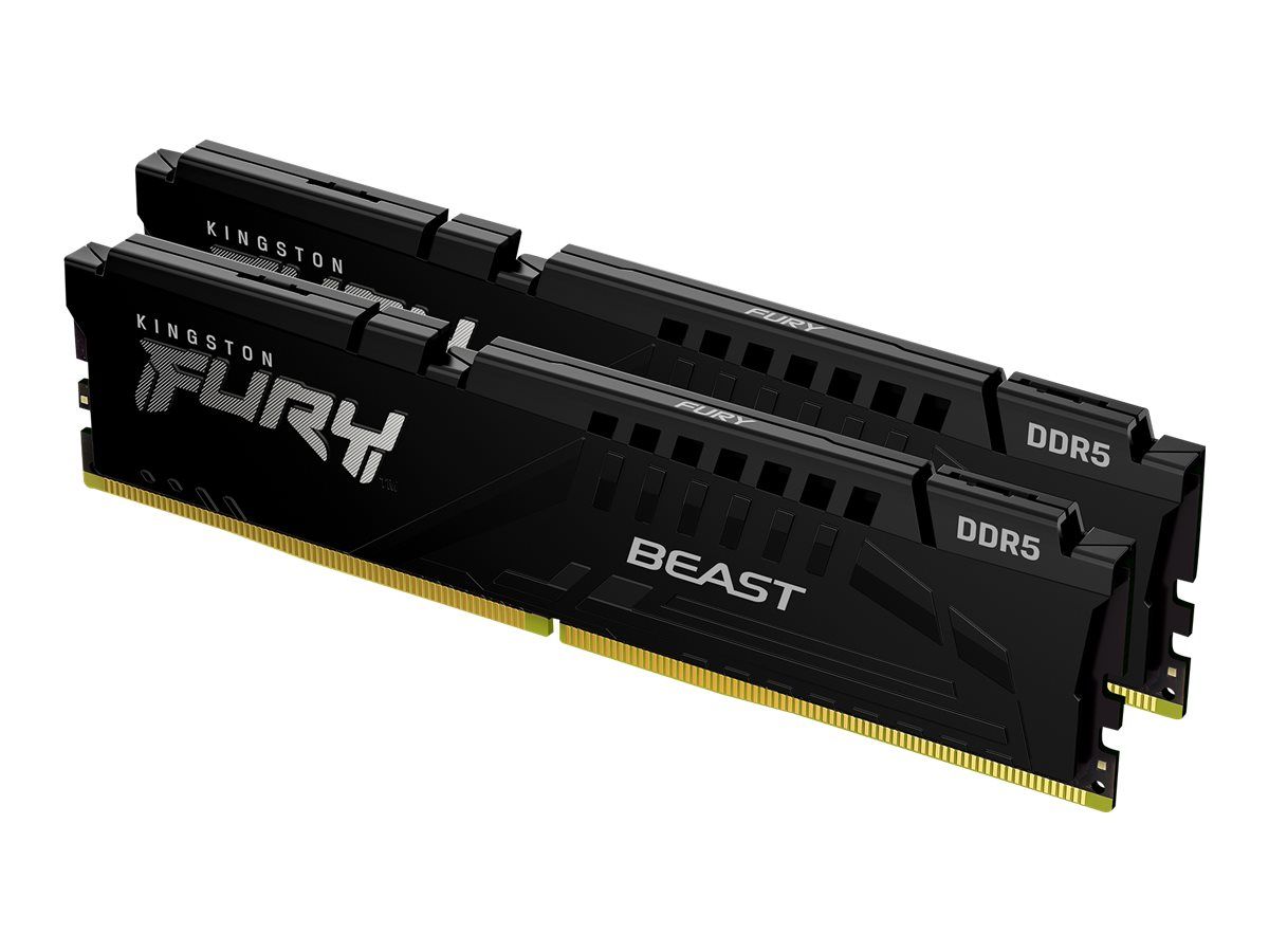 Memorie Kingston FURY Beast 64 GB DDR5 5600 MHz CL40, kit 2 x 32 GB, XMP 3.0, Negru
