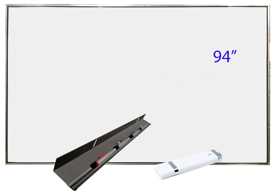 Tabla interactiva wireless 94  IBOARD IB-94Q4,16:9 tehnologie tactila IR, pentray inteligent, Zoom Meetings, Google Meet, Google Classroom, Microsoft Teams, Blue Jeans, Cisco Webex Meetings, Join.me, Zoho Meetings, Skype for business, GoToMeeting, Starleaf sau orice alta aplicatie de invatamant la