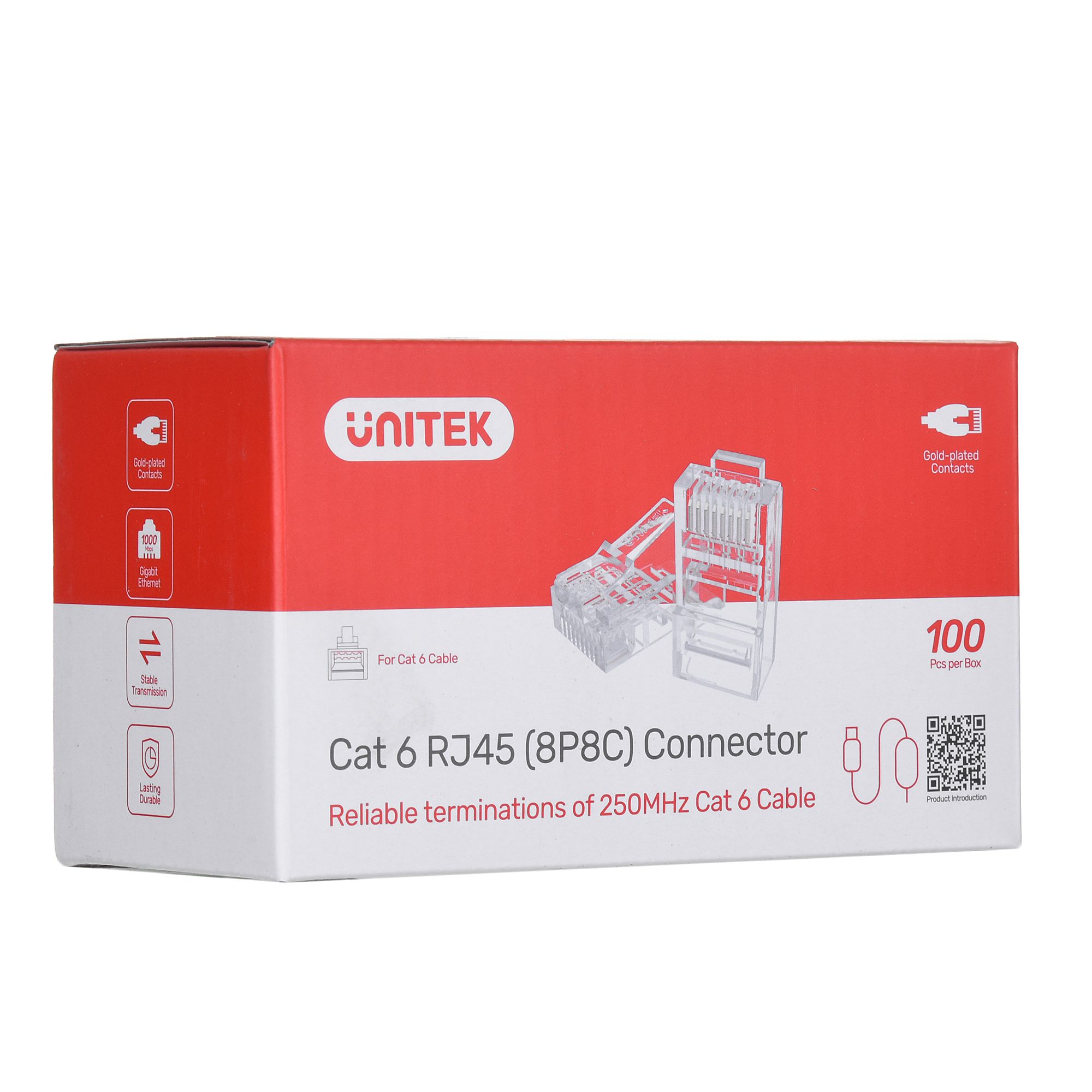 UNITEK MODULAR PLUGS RJ45 (8P8C), CAT.6, Y-OT19TP