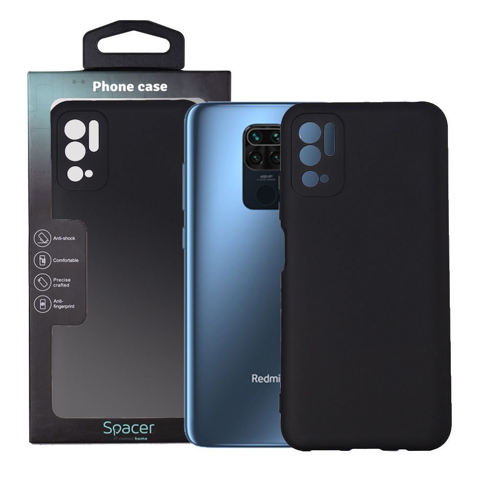 HUSA SMARTPHONE Spacer pentru Xiaomi Redmi Note 11, grosime 2mm, material flexibil silicon + interior cu microfibra, negru  SPPC-XI-RM-N11-SLK