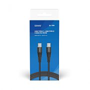 Savio CL-159 USB cable 1 m USB 2.0 USB C - USB C Black