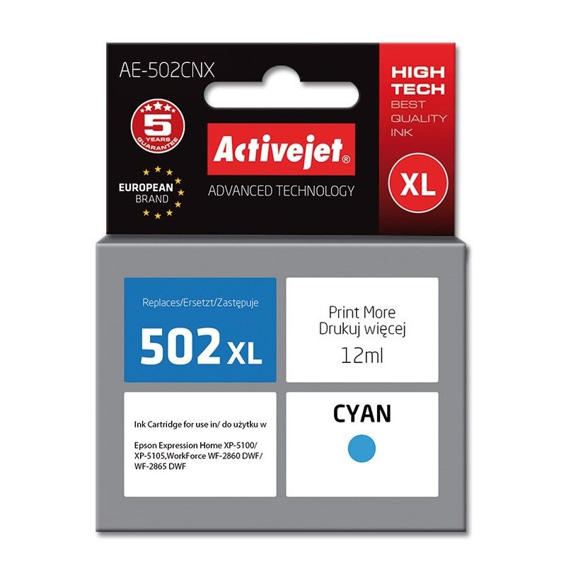 Cartus cerneala Activejet AE-502CNX ,Albastru ,12 ml (compatibil cu Epson AE-502CNX)