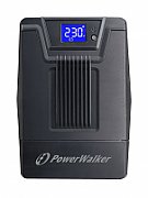 UPS PowerWalker VI 1000 SCL, 1000 VA, 600 W, cu management, line-interactive, 4x Schuko, 1x RJ45, 1x USB, 12 V / 7Ah Tower, Negru