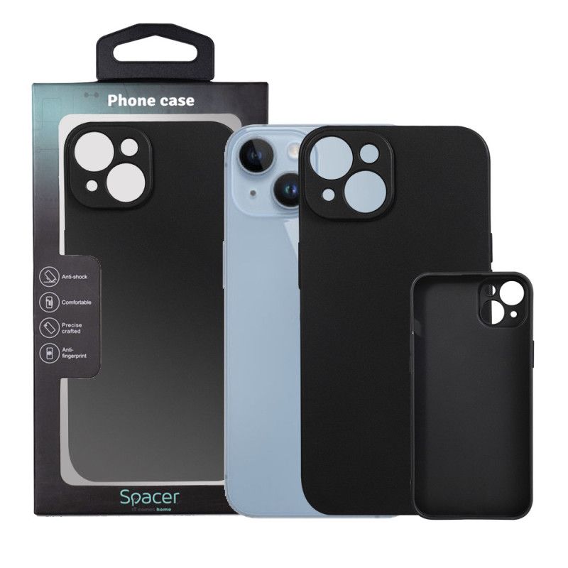 HUSA SMARTPHONE Spacer pentru Iphone 14, grosime 1.5mm, material flexibil TPU, negru  SPPC-AP-IP14-TPU