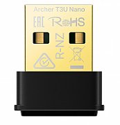 ADAPTOR RETEA TP-LINK AC1300, extern wireless 2.4 GHz | 5 GHz, USB 2.0, port, 1300 Mbps, antena interna x 1,  Archer T3U Nano  (include TV 0.18lei)