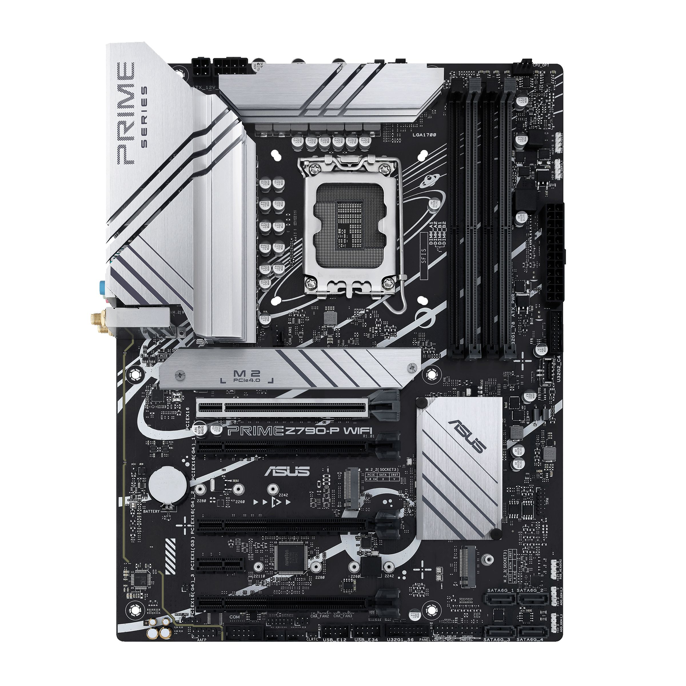 Placa de baza ASUS PRIME Z790-P WIFI, socket 1700, 4x DDR5 UDIMM, 4x SATA, 3x NVMe, 13x USB-A, 2x USB-C, ATX