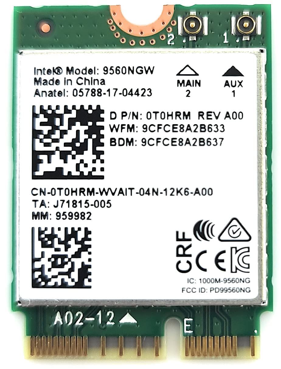Intel Wireless-AC 9560, 2230, 2x2 AC+BT, Gigabit, No vPro