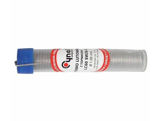 Tin (fludor) 1.0mm L-Sn60%, Pb40% 16gr
- flux content: 2.5%
- melting temperature: 190*C
Packaging: roll 1 pc.