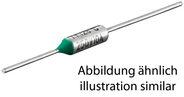 Thermal fuse 250V 10A 72°C
Packaging: bulk 1 pc.