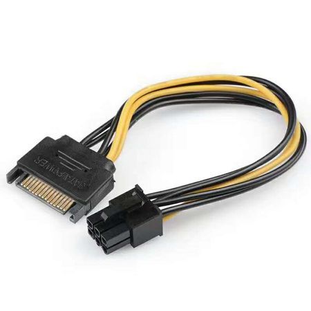 SATA male to PCI-E 6-pin power cable, 20cm
Packaging: bulk 1 pc.