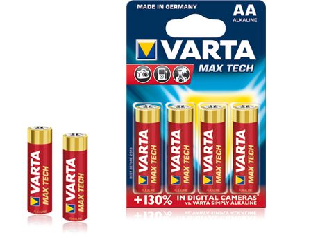 Alkaline battery Mignon (AA, R6) 1.5V 4706 Varta Max Power
Packaging: blister 4 pcs.