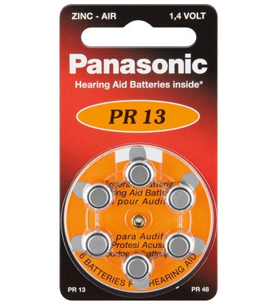 Hearing battery zinc-air 1.4V 310mAh V13 HA13 PR48 PR13 Panasonic
Size: 7.9x5.4mm
Packaging: blister 6 pcs.