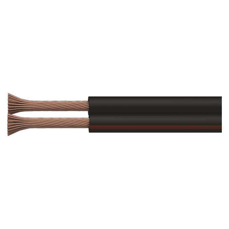 Red/black CCA speaker cable, 2 x 1.00mm²
- construction: 2x50/0.16mm
- outside: 2x3.0mm
Packaging: roll 100m
