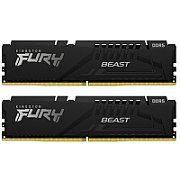 Memorie Kingston FURY Beast 64 GB DDR5 6000 MHz CL36, kit 2 x 32 GB, XMP 3.0 / EXPO, Negru