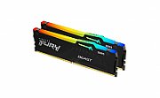 Memorie Kingston FURY Beast 64 GB DDR5 6000 MHz CL36, kit 2 x 32 GB, XMP 3.0 / EXPO, Negru, RGB