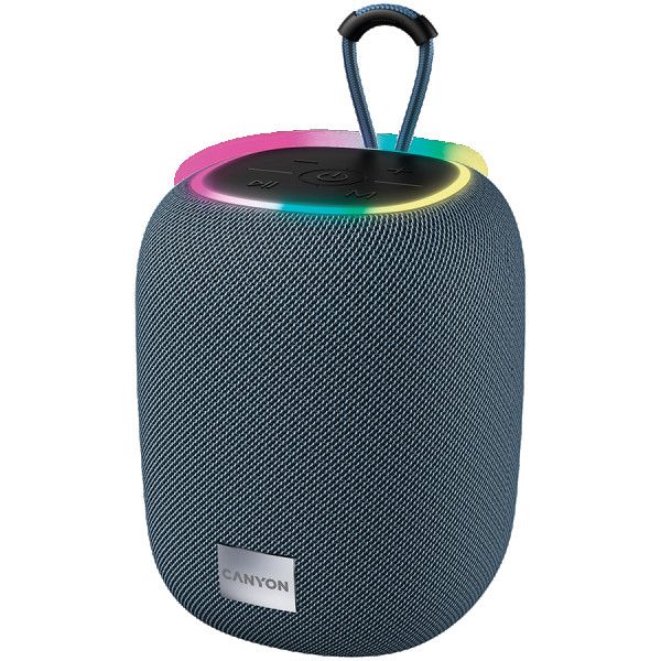 CANYON BSP-8, Bluetooth Speaker, BT V5.2, BLUETRUM AB5362B, TF card support, Type-C USB port, 1800mAh polymer battery, Max Power 10W, Black, cable length 0.50m, 110*110*135mm, 0.57kg