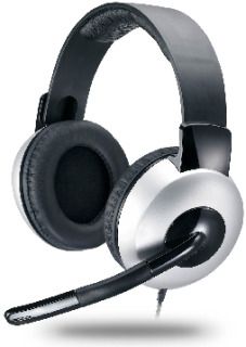 CASTI Genius,  HS-05A , cu fir, gaming, utilizare multimedia, microfon pe brat, conectare prin Jack 3.5 mm x 2, negru / argintiu,  31710011100 , (include TV 0.75 lei)