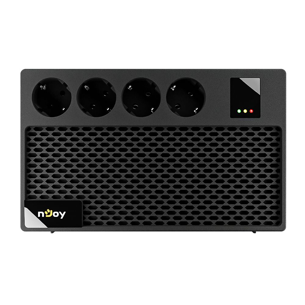 UPS nJoy Renton 650 Plus, 650 VA, 360 W, 4x Schuko, 12 minute, Brick, Negru