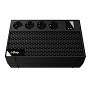 UPS nJoy Renton 650 Plus, 650 VA, 360 W, 4x Schuko, 12 minute, Brick, Negru