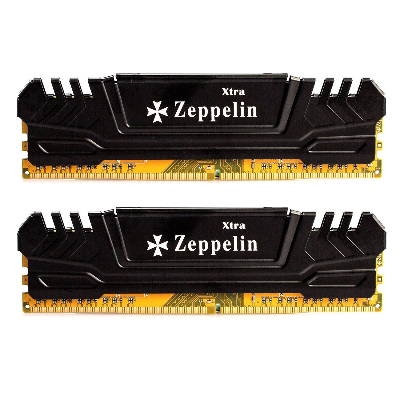 Memorie Zeppelin Xtra 16 GB DDR4 2400 MHz CL17, kit 2 x 8 GB, Negru-galben