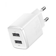 INCARCATOR retea Baseus Compact,10.5W, 2 x USB 5V/2.1A, alb  CCXJ010202  (include TV 0.8lei) - 6932172606916