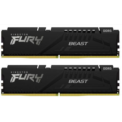 Memorie Kingston FURY Beast 64 GB DDR5 5600 MHz CL36, kit 2 x 32 GB, XMP 3.0 / EXPO, Negru