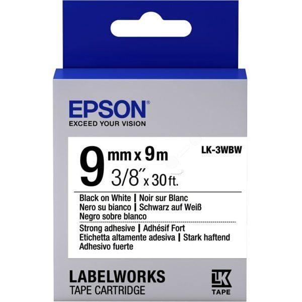 Tape - LK3WBW Strng adh Blk/Wht 9/9