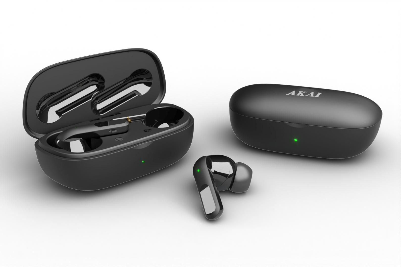 Casti Akai BTJE-J20ANC wireless, bluetooth 5.3, putere iesire incarcare 5V 500mA, capacitate baterie in standby pana la 240 ore, negru