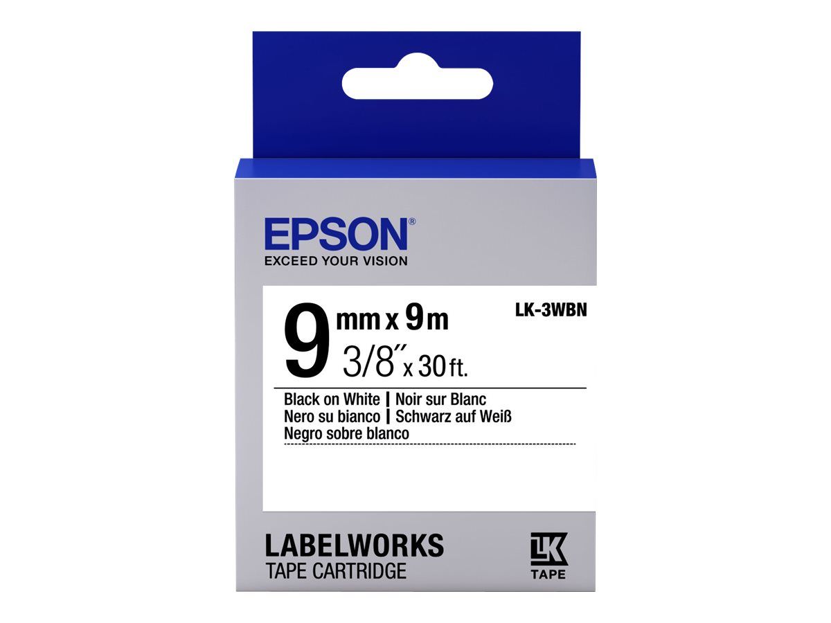 Tape - LK3WBN Std adh Blk/Wht 9/9