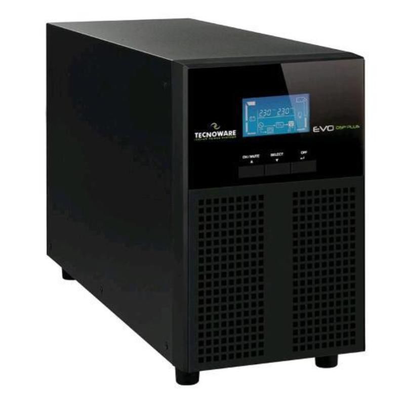 UPS TecnoWare FGCEDP2402IEC, 2400 VA, 2160 W, cu management, on-line, 4x C13, 1x C14, 1x USB, 12V 9Ah Sealed Lead-acid, LCD, Tower, Negru