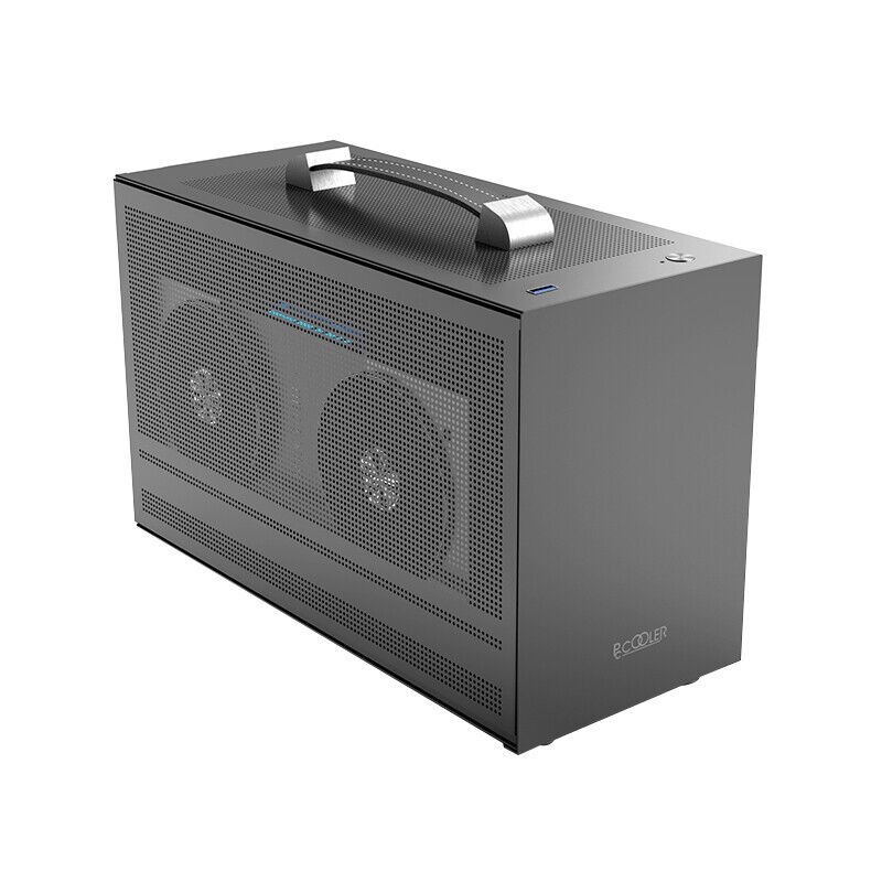 CARCASA PCCOOLER, Mini Tower, ITX, fara sursa, fereastra laterala tip MESH, gri, USB 3.2 gen 1 x 1, USB Type-C x 1,  MINI I100G PRO MESH