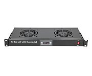 Extralink 19\  RACK MOUNT FAN PANEL (2 FANS) WITH THERMOSTAT Panou ventilator