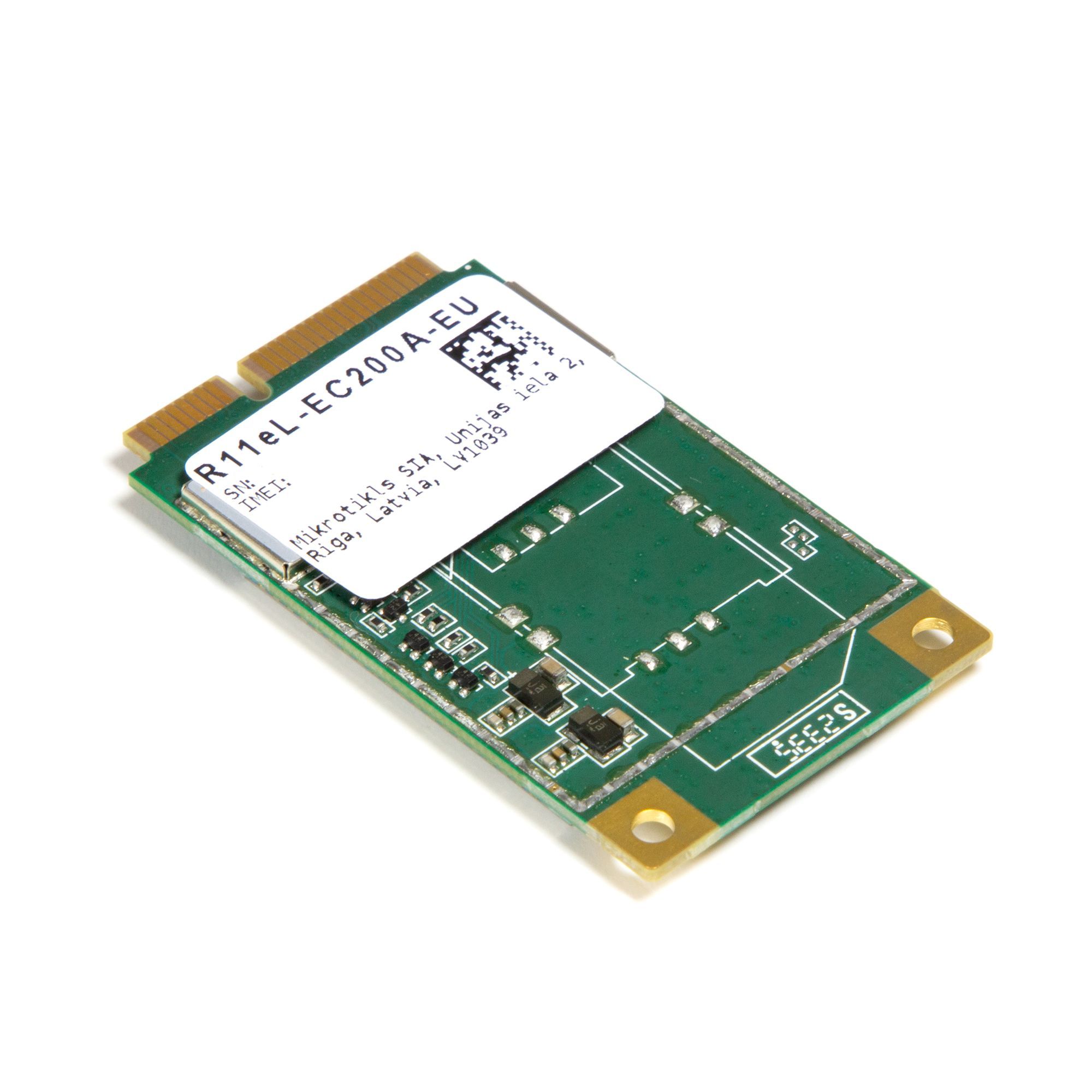 MikroTik 2G/3G/4G/LTE miniPCi-e card with 2 x u.FL connectors for International bands 1/3/5/7/8/20/28/38/40/41, CAT4