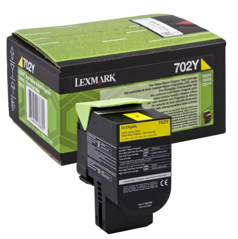 Cartus toner Lexmark 70C20Y0 ,Galben ,1000 pagini ,Original (70C20Y0)
