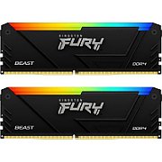 Memorie Kingston FURY Beast 16 GB DDR4 3600 MHz CL17, kit 2 x 8 GB, XMP 2.0, Negru, RGB