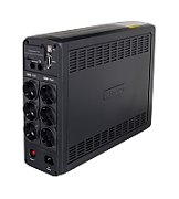 UPS Cyber Power CP1600EPFCLCD, 1600 VA, 1000 W, cu management, line-interactive, 6x Schuko, 1x C14, 1x RJ45, 1x USB, Sealed Lead-acid, 9.7 minute (50% sarcina), LCD, Tower, Negru
