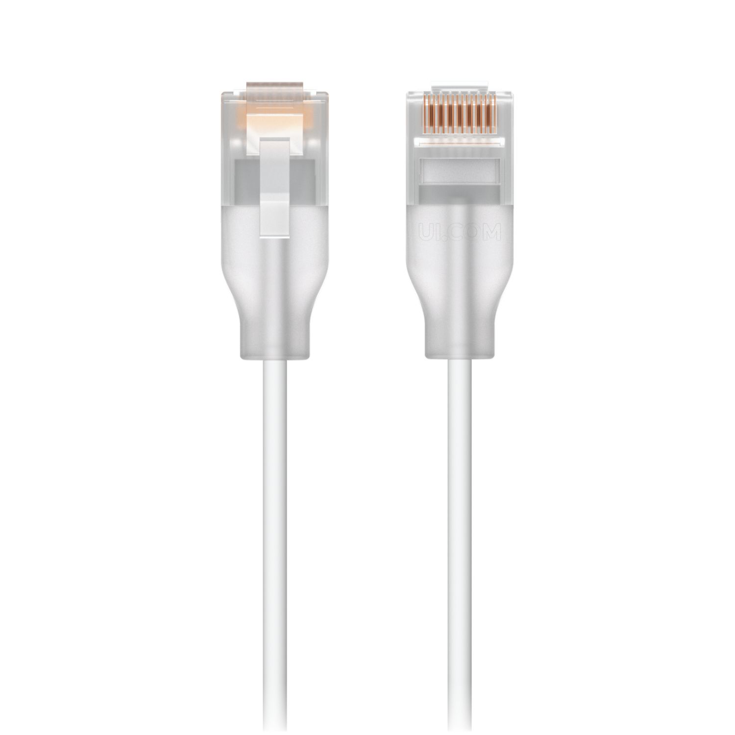 Ubiquiti UniFi patch cable with translucent booted RJ45 and Etherlighting support when paired with UniFi Pro Max switching, 0.15 m, white