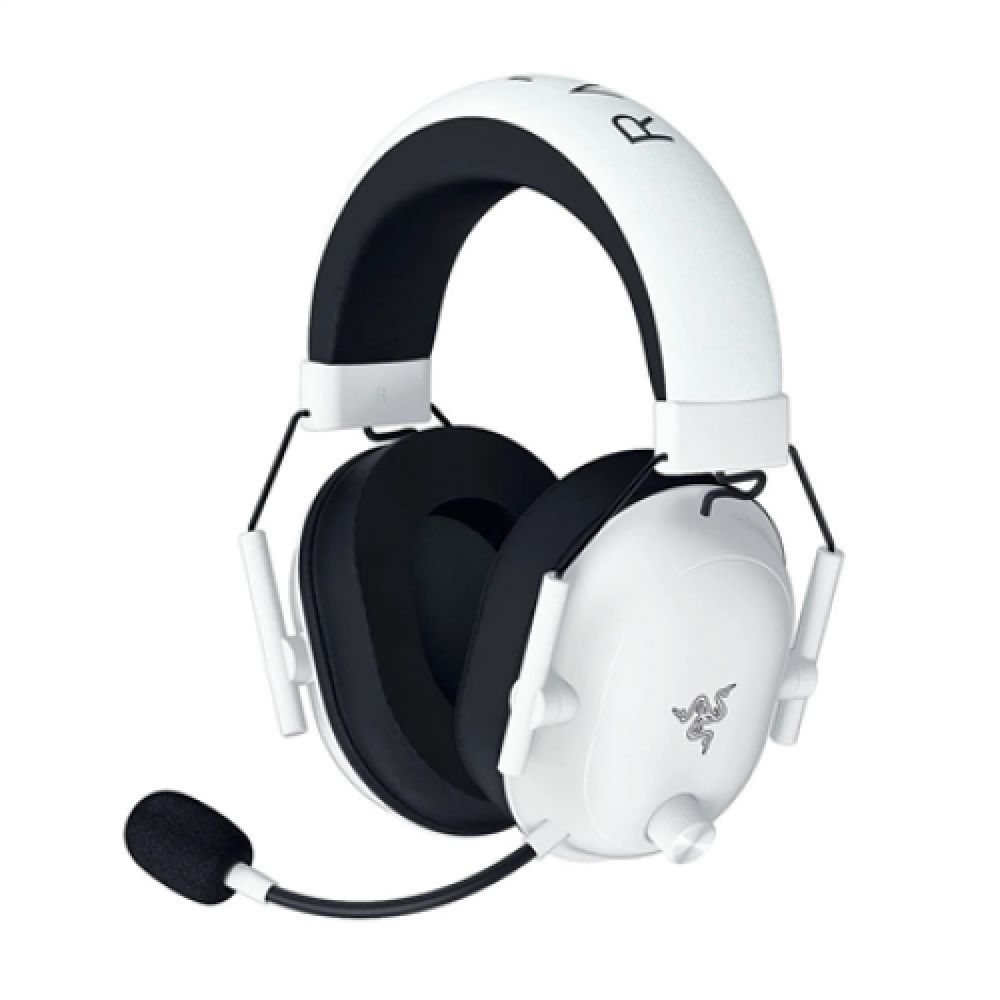 Casti Razer Blackshark V2  HyperSpeed cu fir, frecventa 12 Hz – 28 kHz, sensibilitate 100 dB, izolare fonica pasiva, frecventa de raspuns microfon: 100 Hz – 10 kHz, autonomie baterie pana la 70 ore, interfata jack 3.5 mm, alb