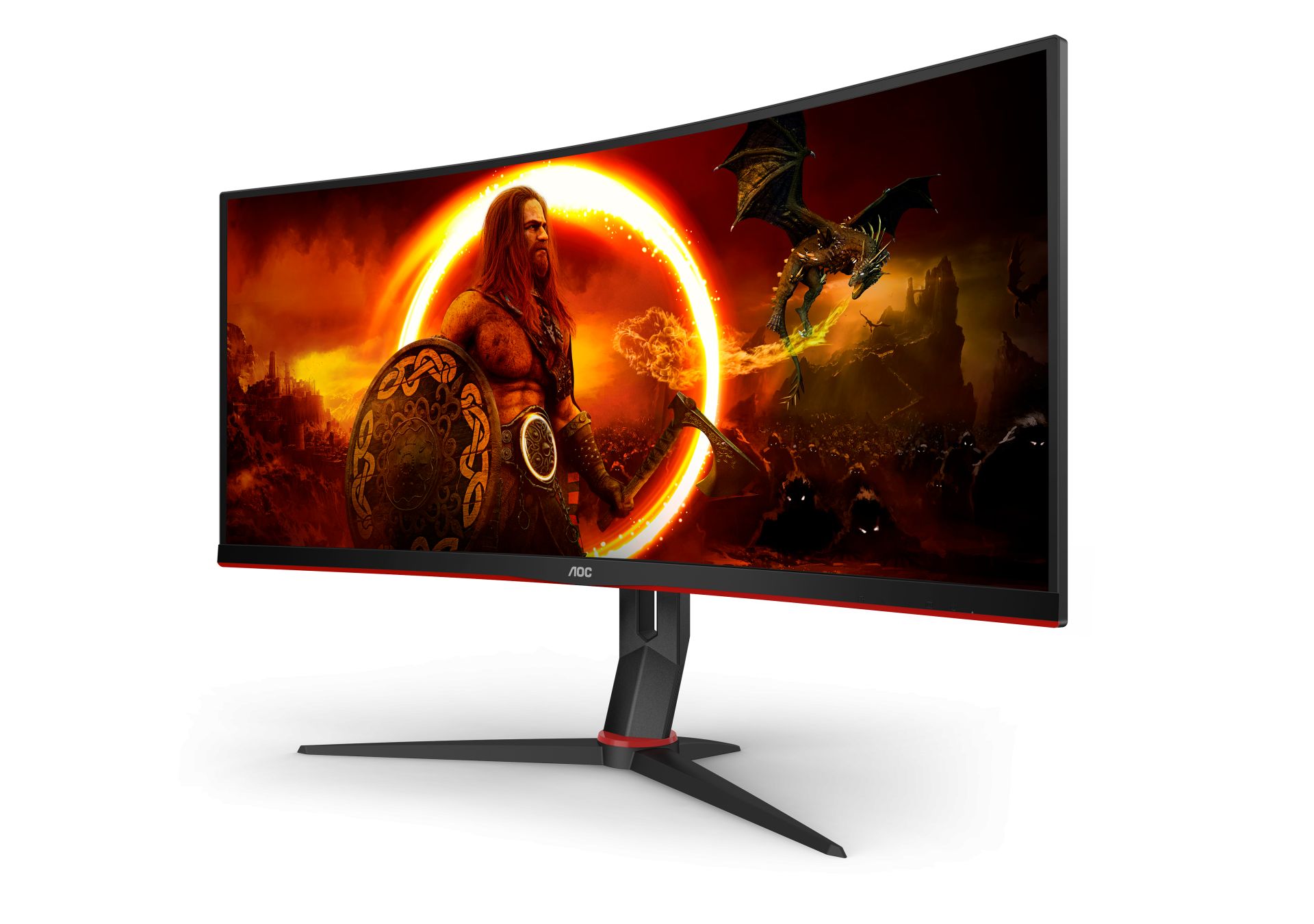 Monitor 34 inch AOC CU34G2XP/BK 3440 x 1440, 180 Hz