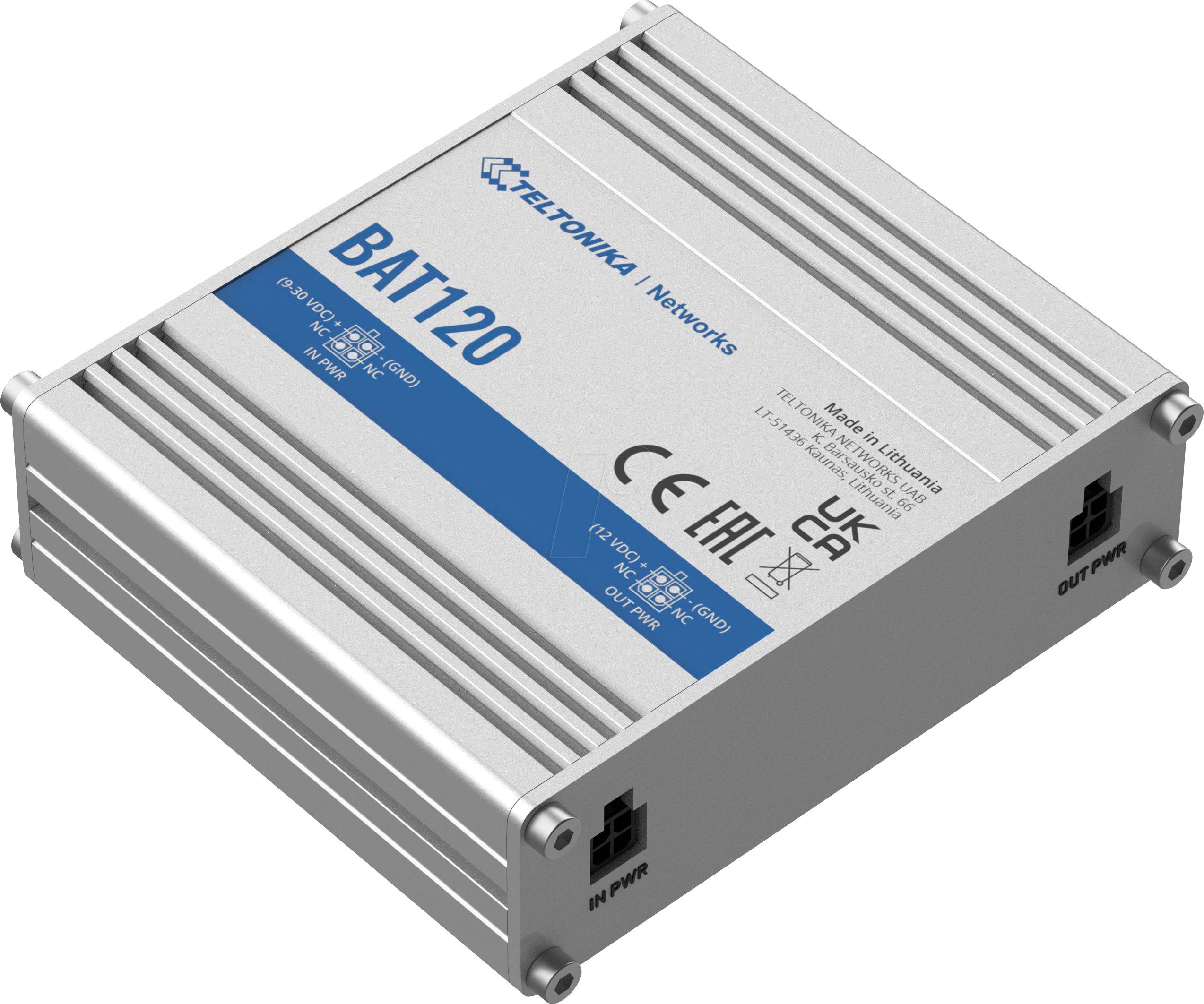 UPS Teletonika BAT120000000, 22 VA, 22 W, on-line, Lithium-ion, Pana la 6 ore, Brick, Argintiu