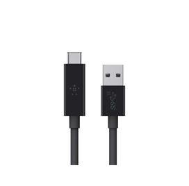 CABLE USB3.1/USB-C TO USB-A/UPTO 10 GBIT/S/ 3000MA/BLACK/1M