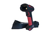 Scanner: Wireless. Ultra rugged/industrial. 1D, PDF417, 2D, XR (FlexRangeâ„¢) focus, with vibration. Red scanner. Bluetooth Class 1.