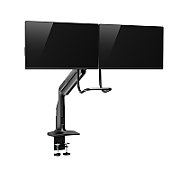 DUAL MONITOR GAS SPRING MOUNT/ERGO CROSSBAR HANDLE FULL MOTION