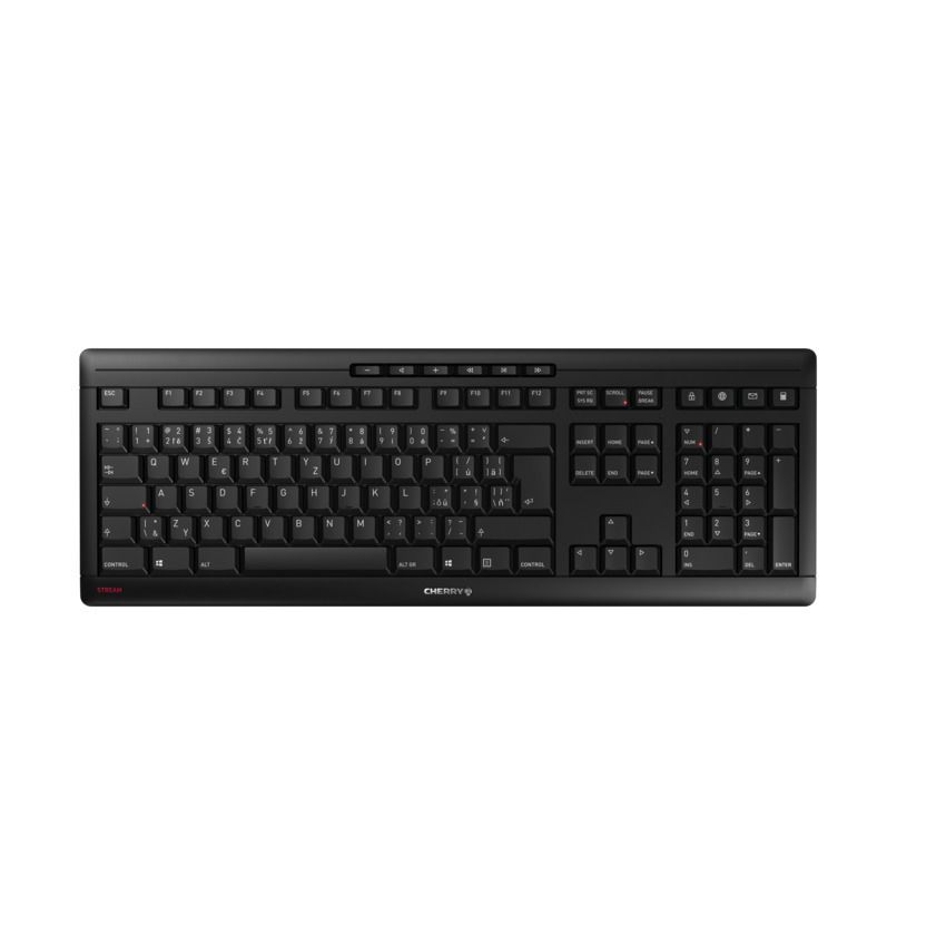 CHERRYSTREAMBLACK/KEYBOARDWIRELESS USB CZECH