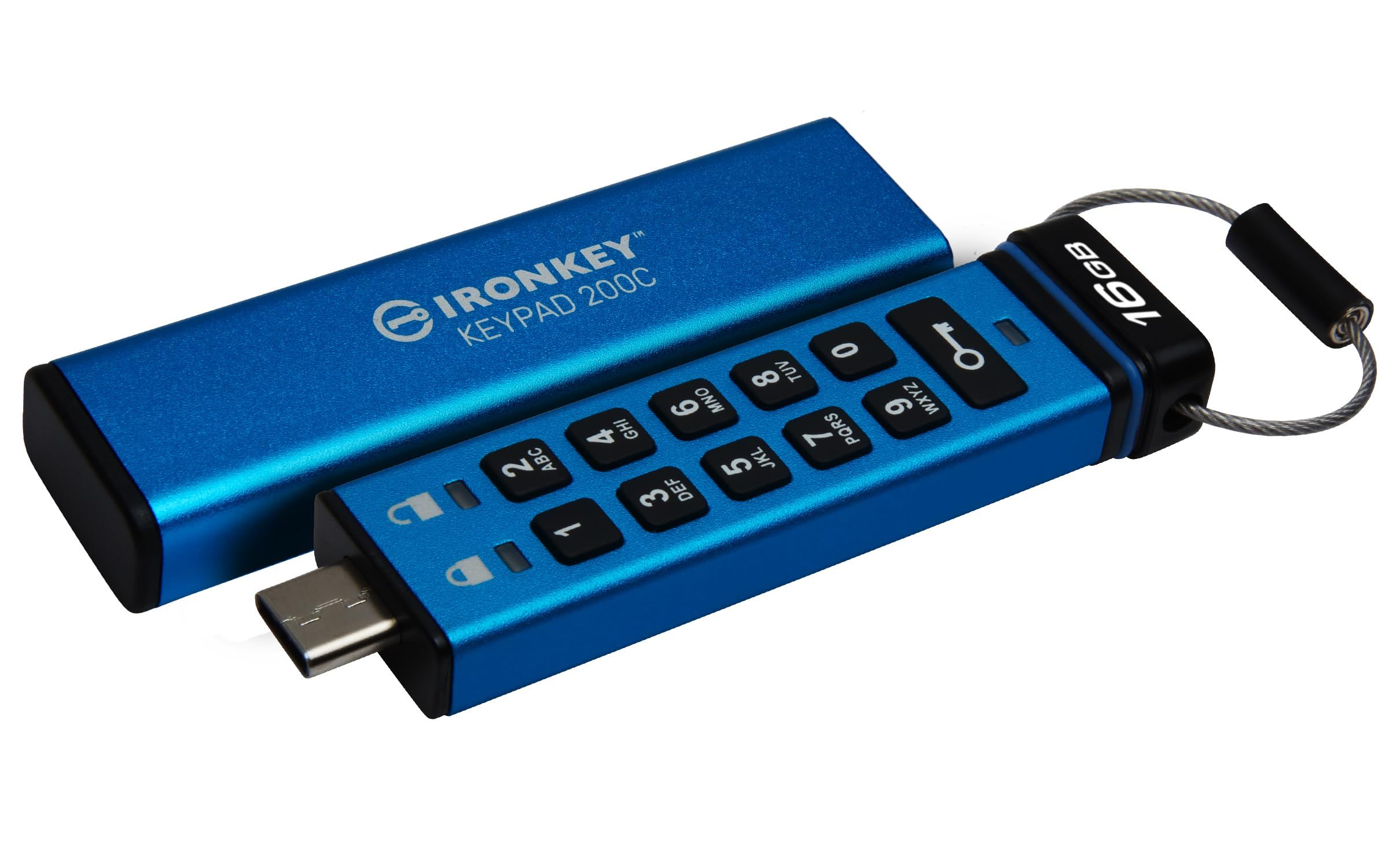 16GB USB-C IRONKEY KEYPAD 200C/FIPS 140-3 LVL 3(PENDING)AES-256