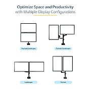 DESK MOUNT DUAL MONITOR ARM/.